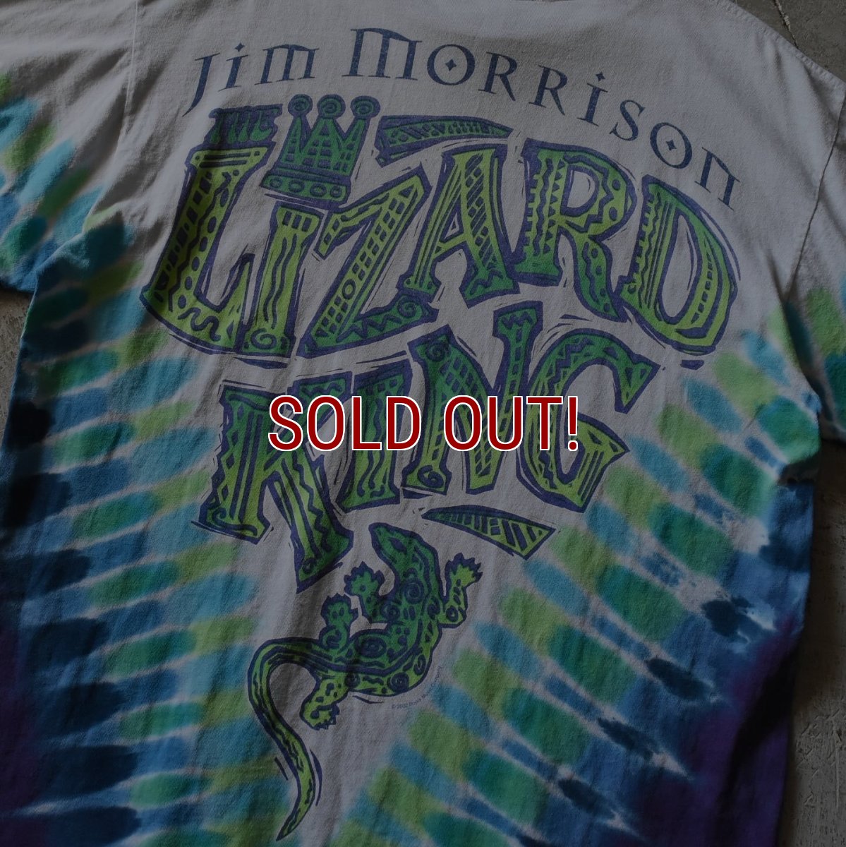 画像8: 2000s THE Doors  JIM MORISON タイダイTシャツ　 "LIQUID BLUE /MADE IN MEXICO"　 表記L  (8)