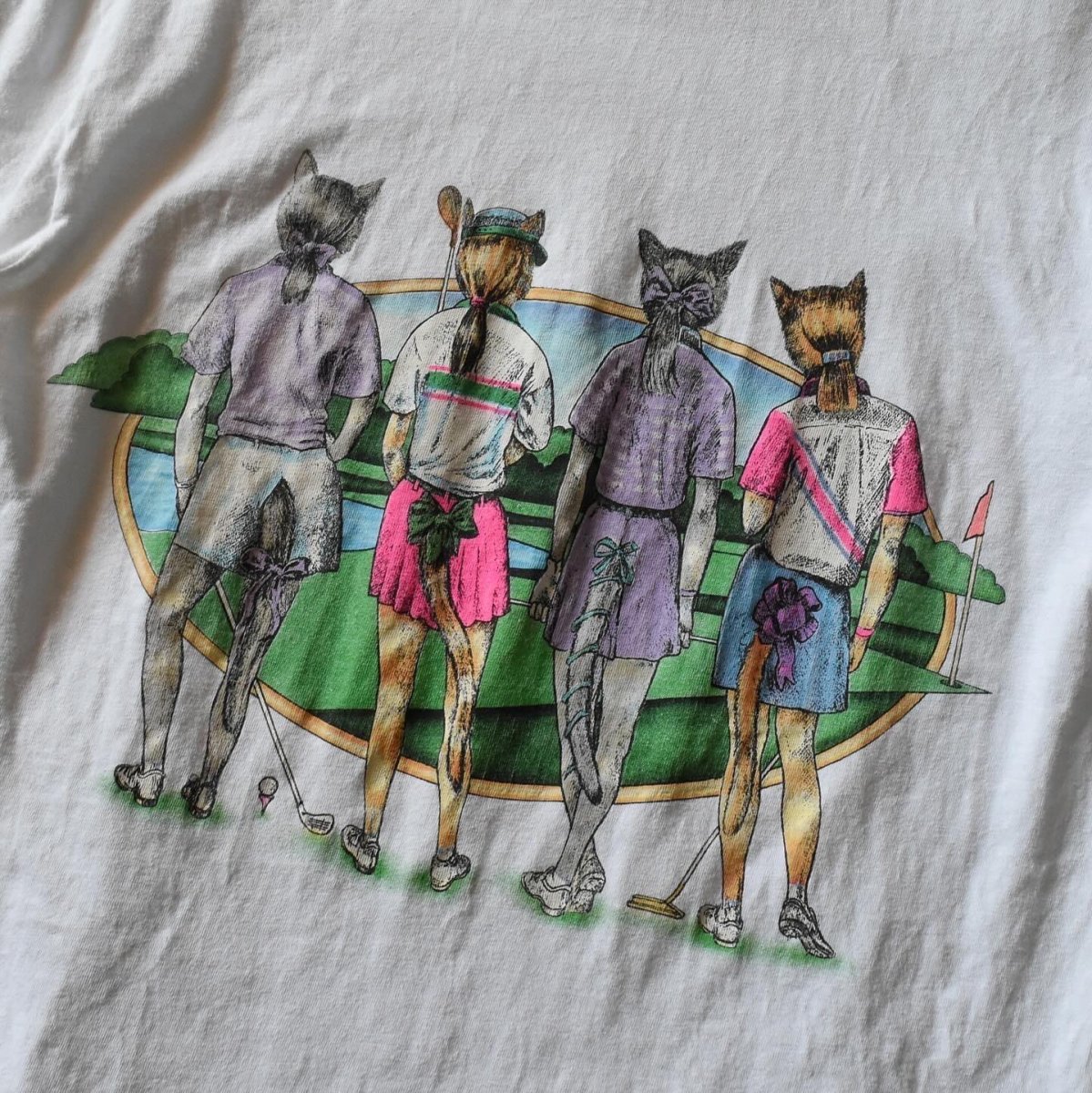画像5: 1990s ONEITA ねご両面プリントTシャツ　 "MADE IN USA"　 表記M  (5)