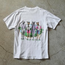 画像2: 1990s ONEITA ねご両面プリントTシャツ　 "MADE IN USA"　 表記M  (2)