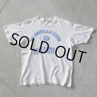 1950s AMERICAN LEGION 染込みプリントTシャツ　 "MADE IN USA"　 表記L 
