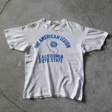 画像1: 1950s AMERICAN LEGION 染込みプリントTシャツ　 "MADE IN USA"　 表記L  (1)