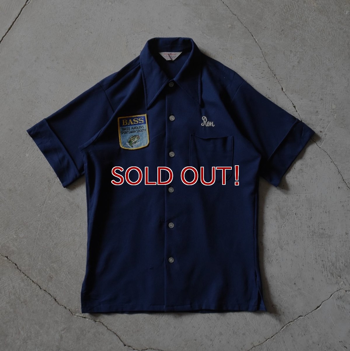 画像2: 1970s Pla-Shirt by Dunbrooke BASS FISHING CLUB　半袖シャツ　 "MADE IN USA"　 実寸M  (2)