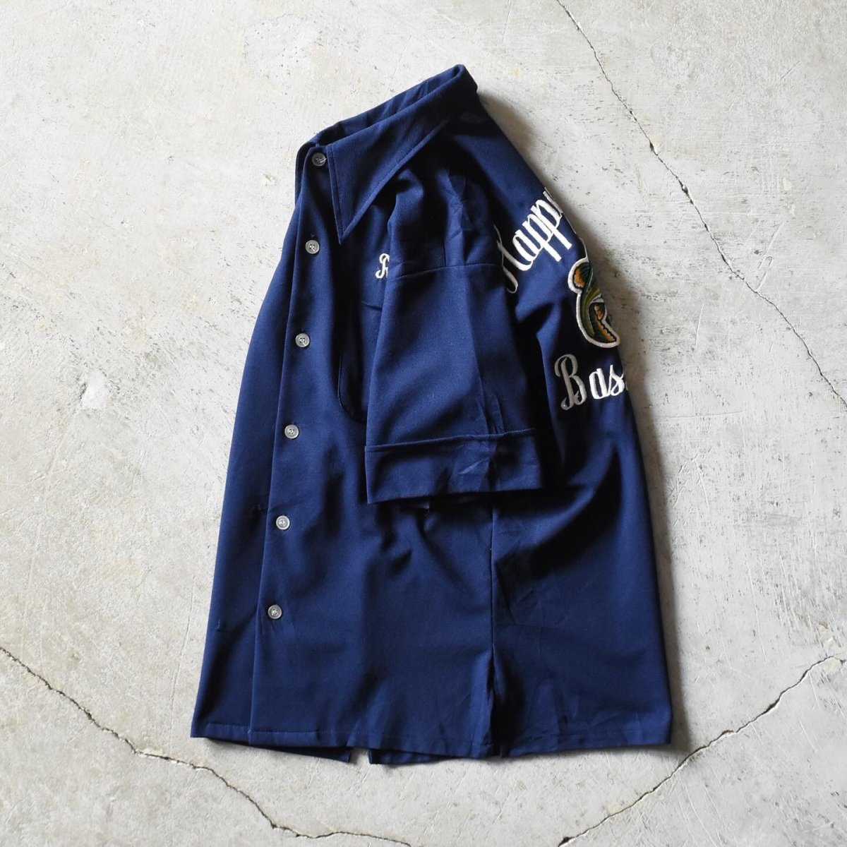 画像1: 1970s Pla-Shirt by Dunbrooke BASS FISHING CLUB　半袖シャツ　 "MADE IN USA"　 実寸M  (1)