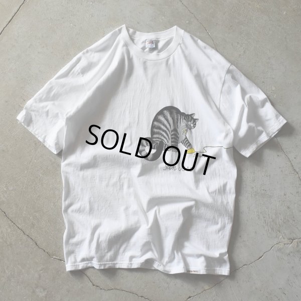 画像1: 1990s CRAZY SHIRTS クリバンキャットTシャツ　 "MADE IN USA"　 表記XL 