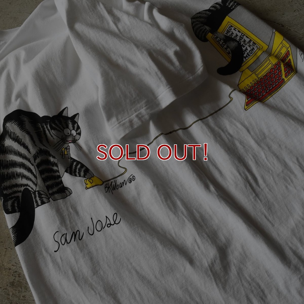 画像7: 1990s CRAZY SHIRTS クリバンキャットTシャツ　 "MADE IN USA"　 表記XL  (7)