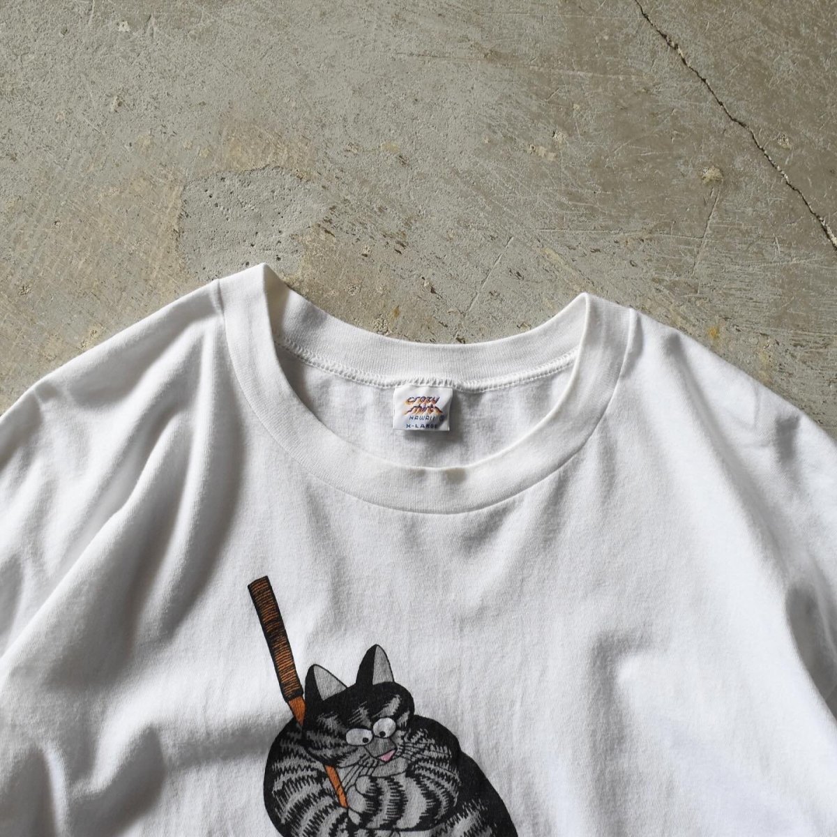 画像5: 1990s CRAZY SHIRTS クリバンキャットTシャツ　 "MADE IN USA"　 表記XL  (5)
