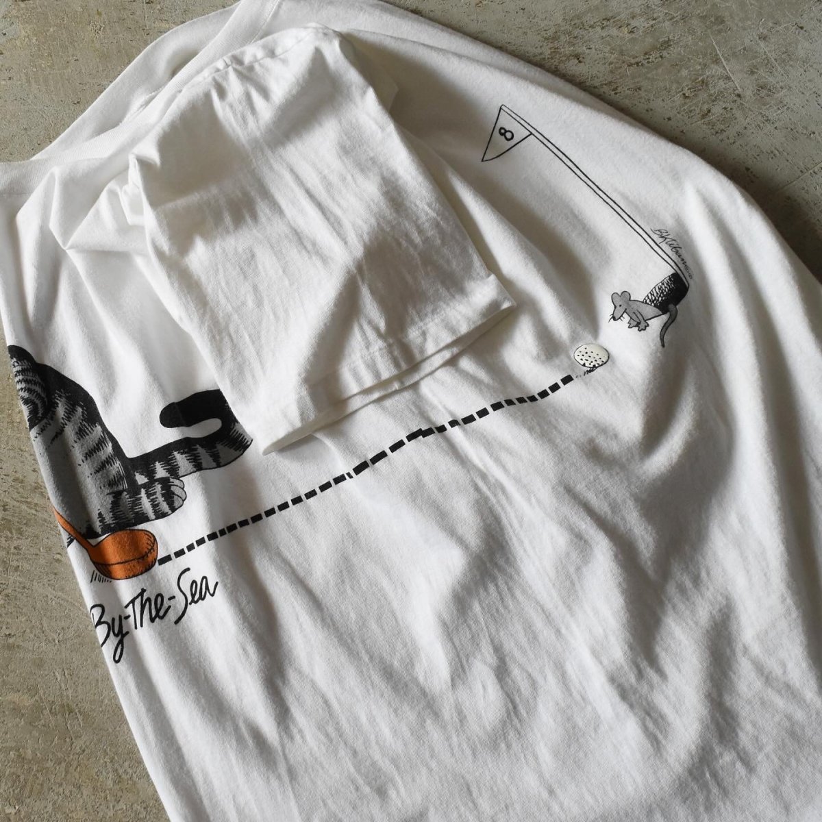 画像7: 1990s CRAZY SHIRTS クリバンキャットTシャツ　 "MADE IN USA"　 表記XL  (7)