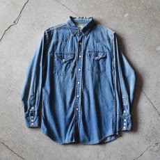 画像1: 1960s BAR C デニムウエスタンシャツ　 実寸ML  (1)