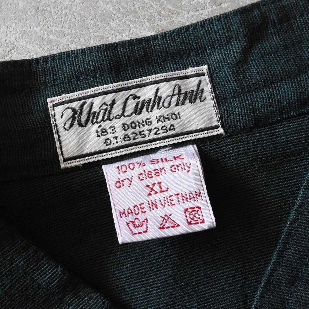 画像3: チャイナシャツ　 "100% SILK"　 表記XL  (3)