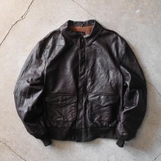 画像1: 1980s〜 AVIREX A-2 フライトレザージャケット　 "MADE IN USA"　 実寸44  (1)