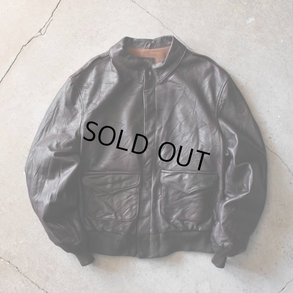 画像1: 1980s〜 AVIREX A-2 フライトレザージャケット　 "MADE IN USA"　 実寸44 