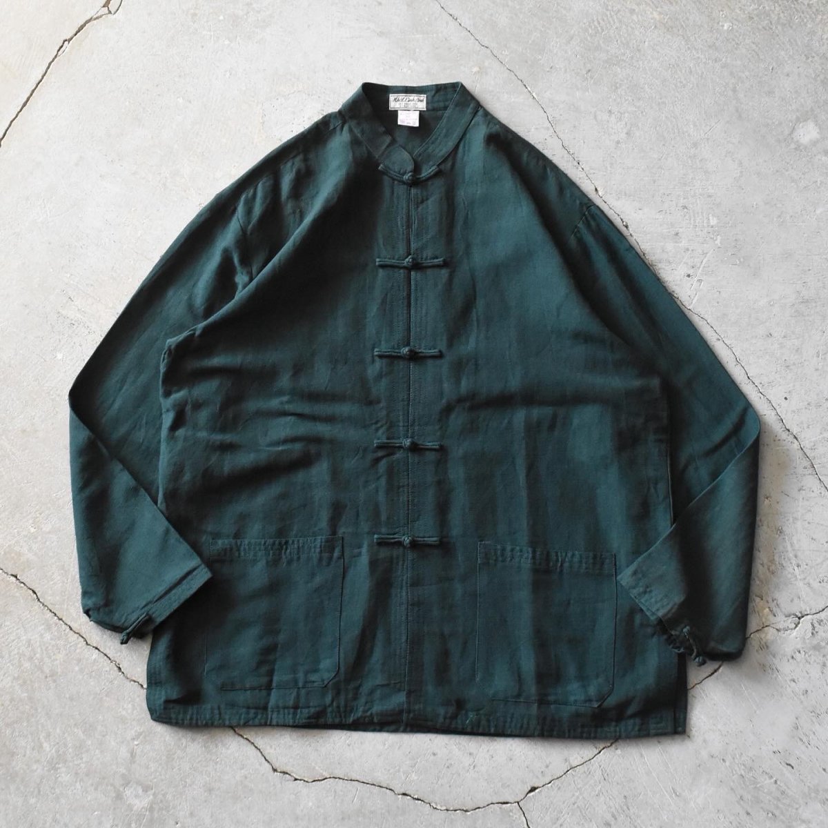 画像1: チャイナシャツ　 "100% SILK"　 表記XL  (1)