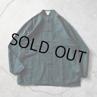 チャイナシャツ　 "100% SILK"　 表記XL 