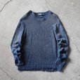 画像1: 1990s Polo by Ralph Lauren インディゴリネンニット　<br>表記L<br> (1)