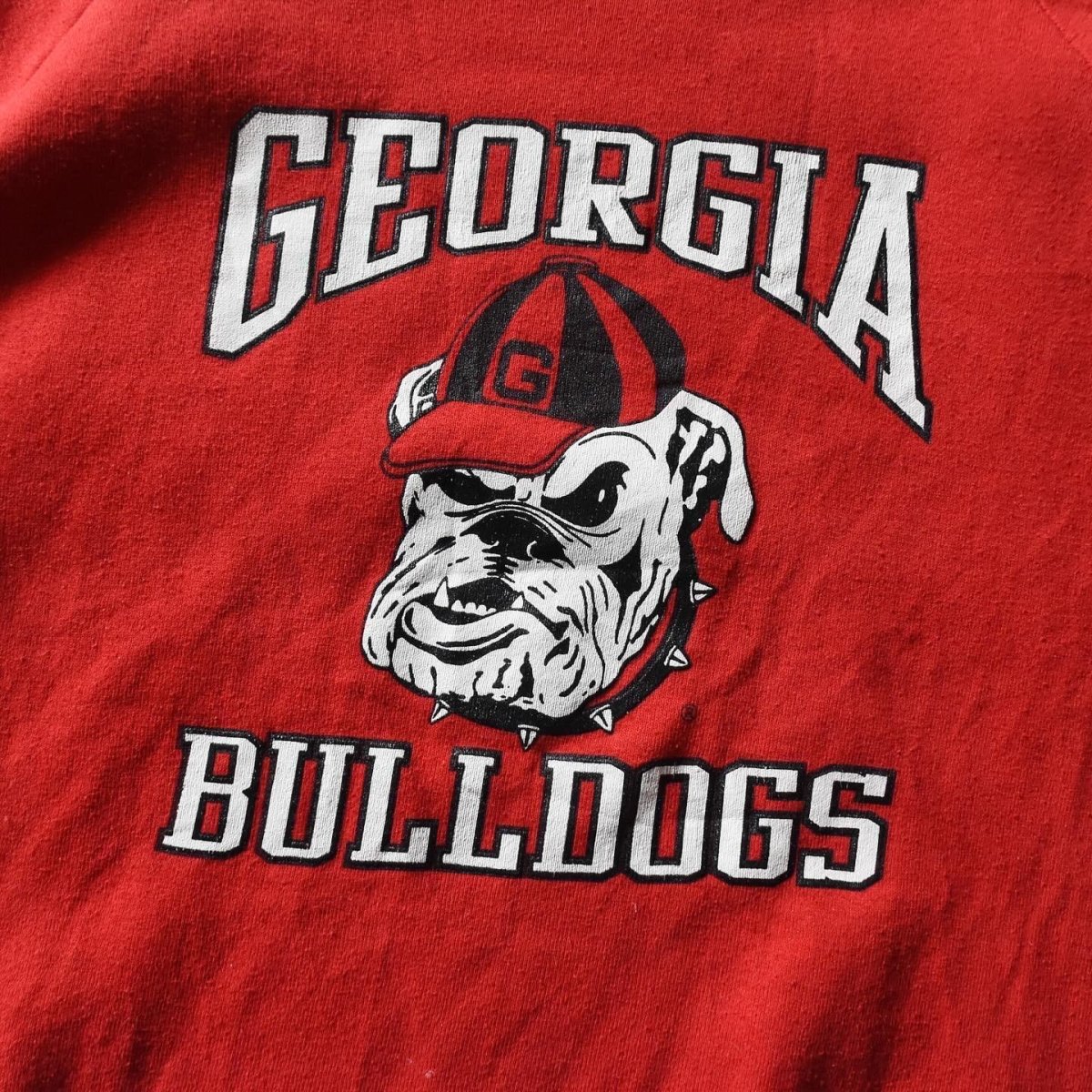 画像4: 1980s GEORGIA BULLDOGS カレッジスウェット　 "MADE IN USA"　 表記L  (4)