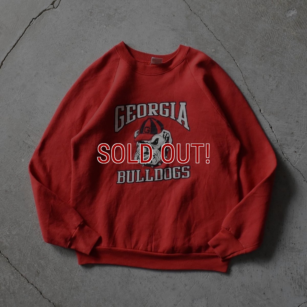 画像1: 1980s GEORGIA BULLDOGS カレッジスウェット　 "MADE IN USA"　 表記L  (1)