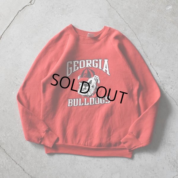 画像1: 1980s GEORGIA BULLDOGS カレッジスウェット　 "MADE IN USA"　 表記L 