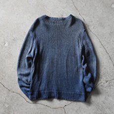 画像2: 1990s Polo by Ralph Lauren インディゴリネンニット　 表記L  (2)