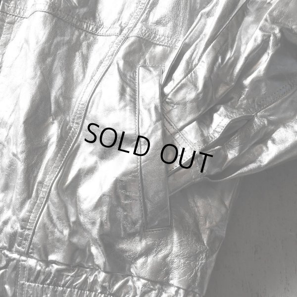 画像11: 1980-90s 銀のレザージャンパー　 表記L 