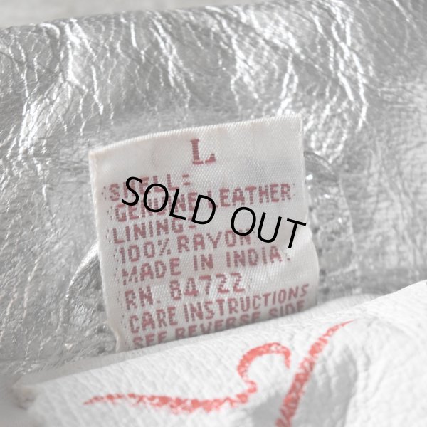 画像5: 1980-90s 銀のレザージャンパー　 表記L 