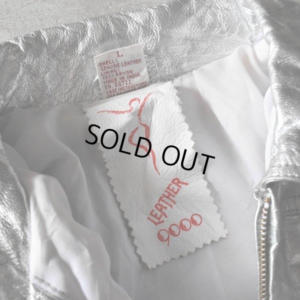 画像4: 1980-90s 銀のレザージャンパー　 表記L 