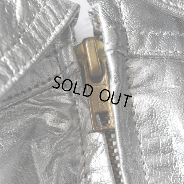 画像7: 1980-90s 銀のレザージャンパー　 表記L 