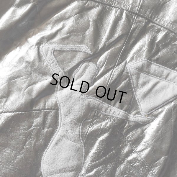 画像13: 1980-90s 銀のレザージャンパー　 表記L 