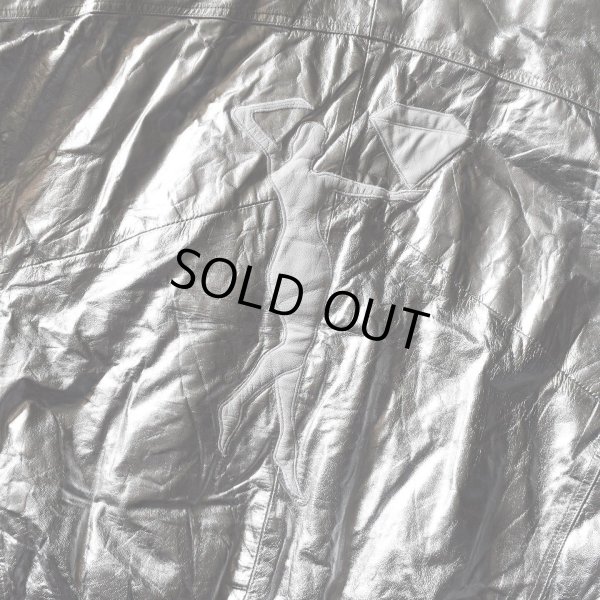 画像12: 1980-90s 銀のレザージャンパー　 表記L 