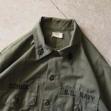 画像6: 1970s US.NAVY SEABEES OG507ユーティリティシャツ　 表記17 1/2×36？  (6)