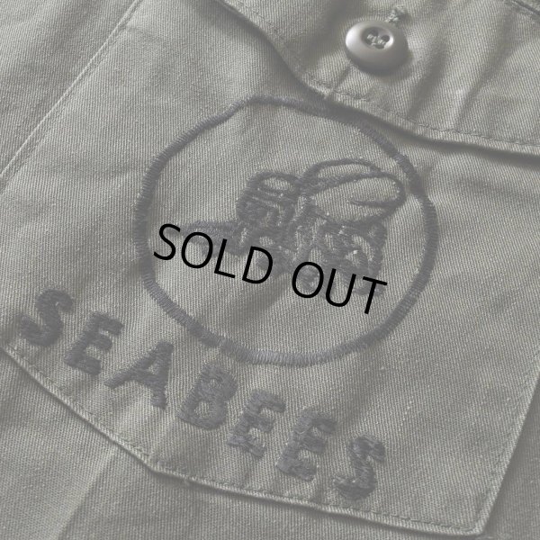 画像9: 1970s US.NAVY SEABEES OG507ユーティリティシャツ　 表記17 1/2×36？ 