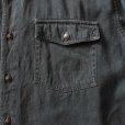 画像7: 1990s BANDANA REPUBLIC 襟レザーコットンシャツ　 表記M 