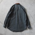 画像2: 1990s BANDANA REPUBLIC 襟レザーコットンシャツ　<br>表記M<br> (2)