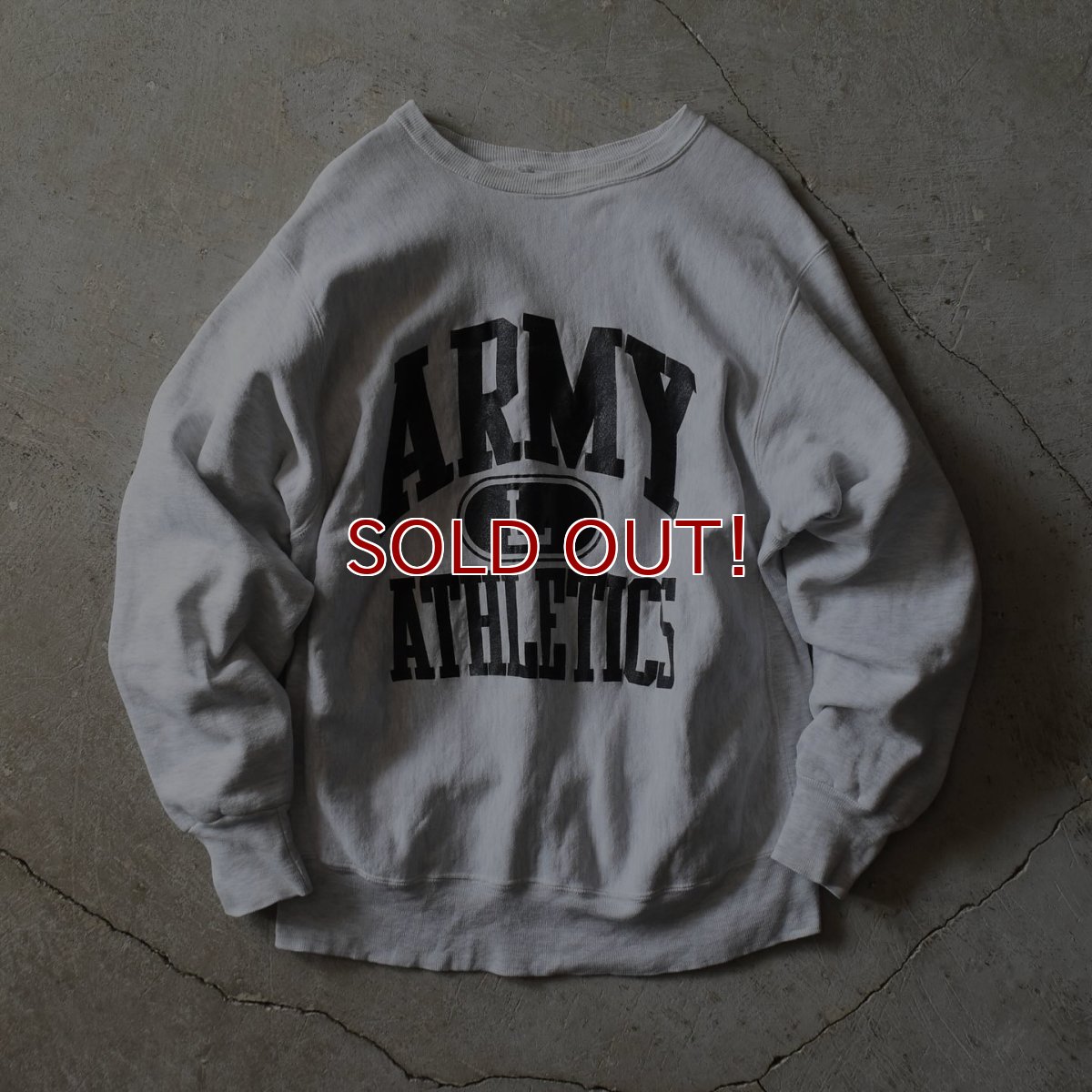 画像2: 1990s MVP "ARMY ATHLETICS" PRO WEAVE スウェット　 "MADE IN USA"　 表記L  (2)
