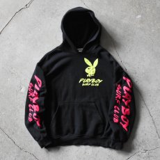画像1: PLAYBOY SURF CLUB ネオンカラースウェットパーカー　 表記M  (1)