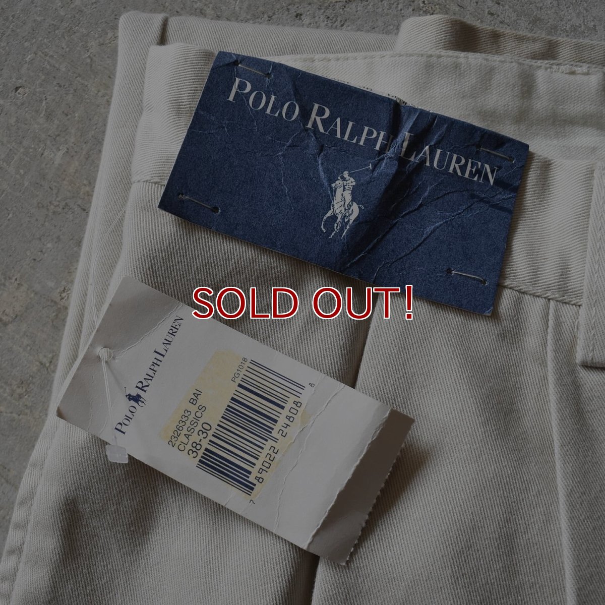 画像2: DEAD STOCK　 Polo by Ralph Lauren チノトラウザー　 "HAMMOND PANT"　 表記W38 L30  (2)