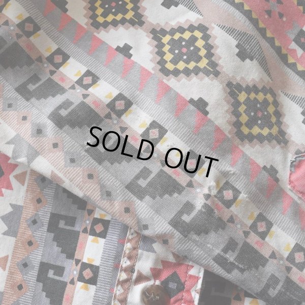 画像8: 1990s WOOLRICH ネイティブ柄BDシャツ　 表記L 