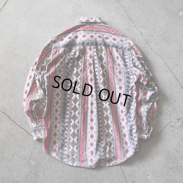 画像2: 1990s WOOLRICH ネイティブ柄BDシャツ　 表記L 