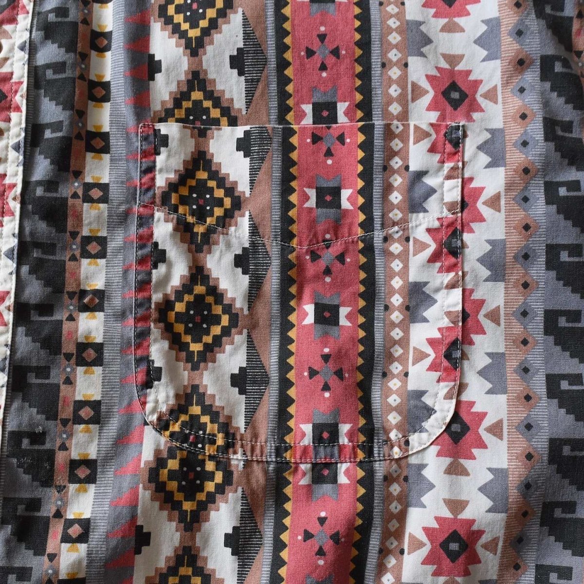 画像6: 1990s WOOLRICH ネイティブ柄BDシャツ　 表記L  (6)