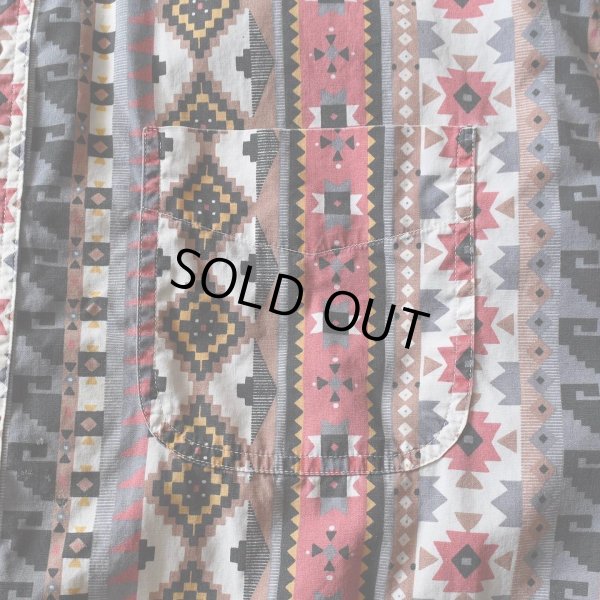 画像6: 1990s WOOLRICH ネイティブ柄BDシャツ　 表記L 