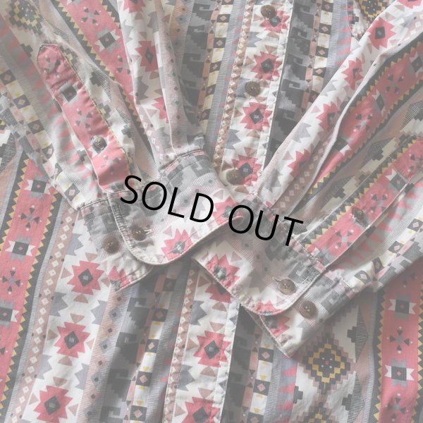 画像7: 1990s WOOLRICH ネイティブ柄BDシャツ　 表記L 