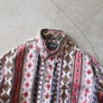 画像4: 1990s WOOLRICH ネイティブ柄BDシャツ　<br>表記L<br> (4)