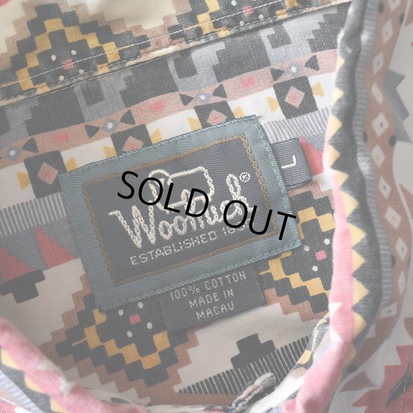 画像3: 1990s WOOLRICH ネイティブ柄BDシャツ　 表記L 