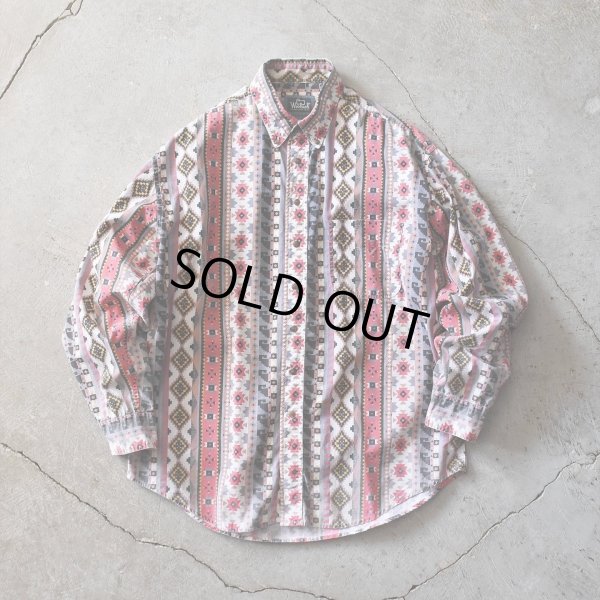 画像1: 1990s WOOLRICH ネイティブ柄BDシャツ　 表記L 