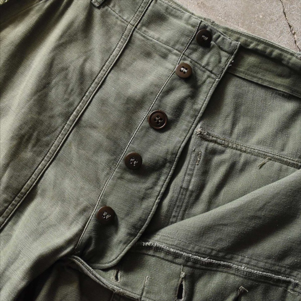 画像5: 1950s US.ARMY コットンベイカーパンツ　 "初期型"　 実寸W32 (5)