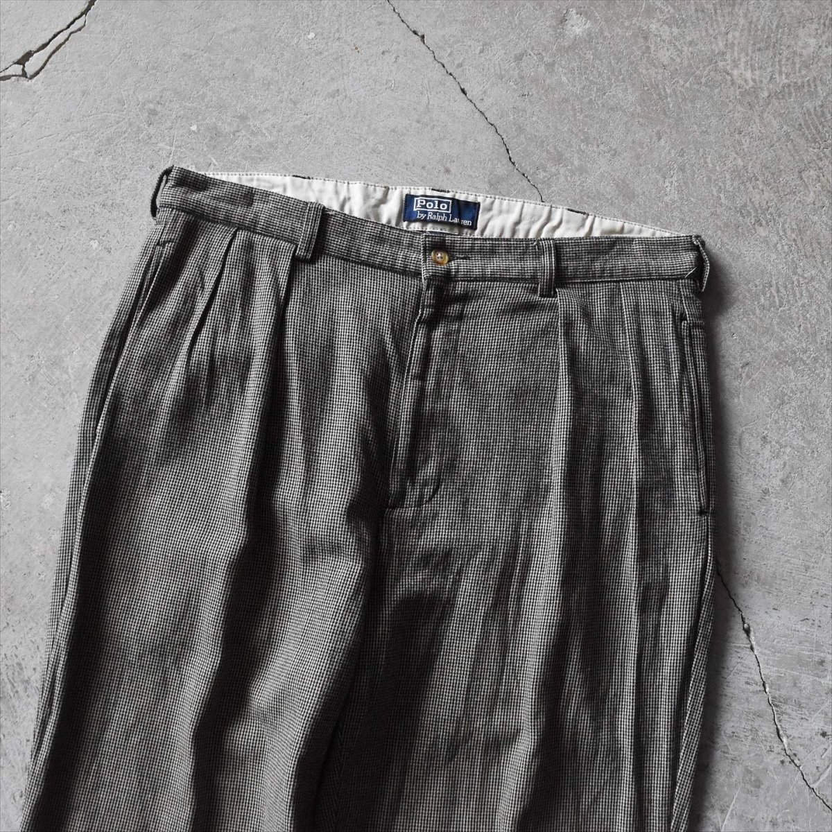 画像4: Polo by Ralph Lauren 千鳥格子2タックパンツ　 表記W36 L32  (4)