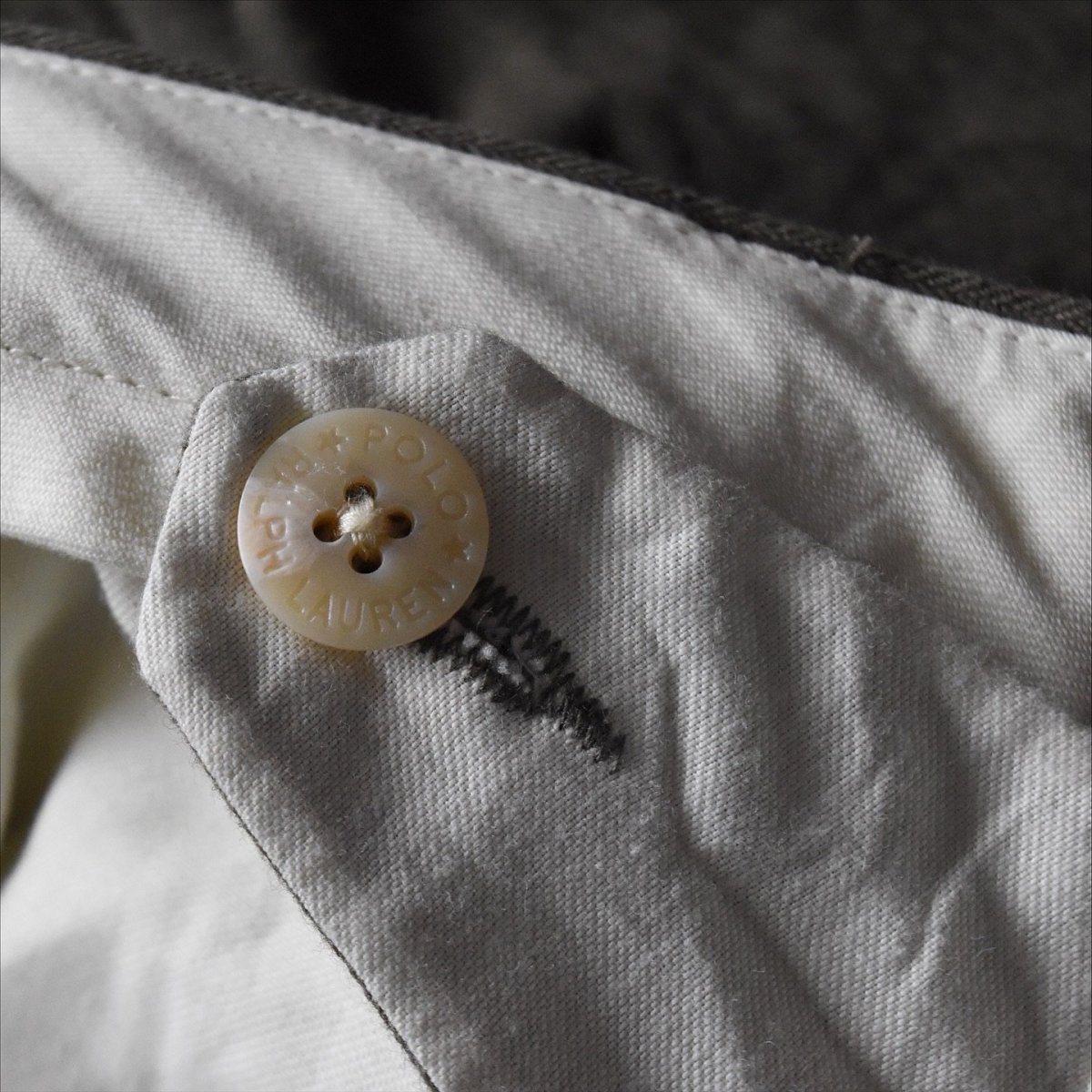 画像4: Polo by Ralph Lauren ヘリンボーン2タックパンツ　 表記W34 L32  (4)