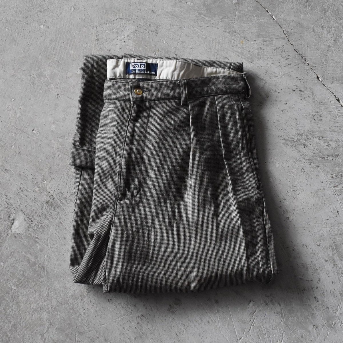 画像1: Polo by Ralph Lauren 千鳥格子2タックパンツ　 表記W36 L32  (1)