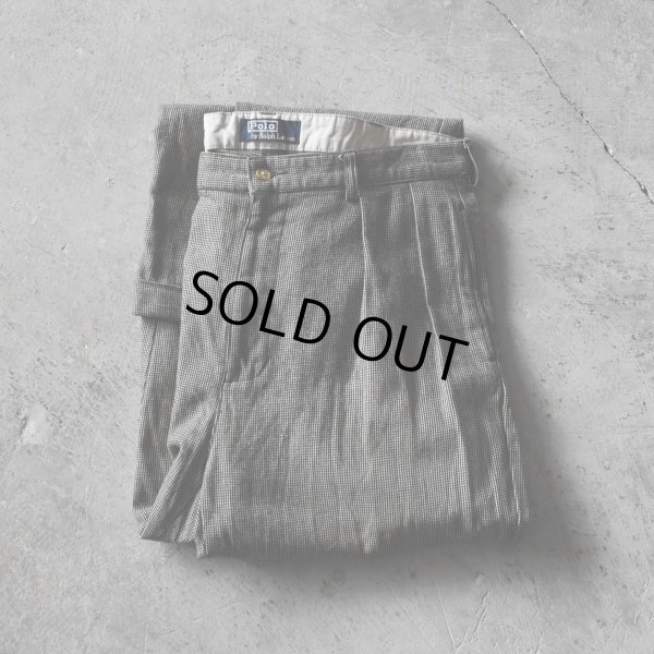 画像1: Polo by Ralph Lauren 千鳥格子2タックパンツ　 表記W36 L32 