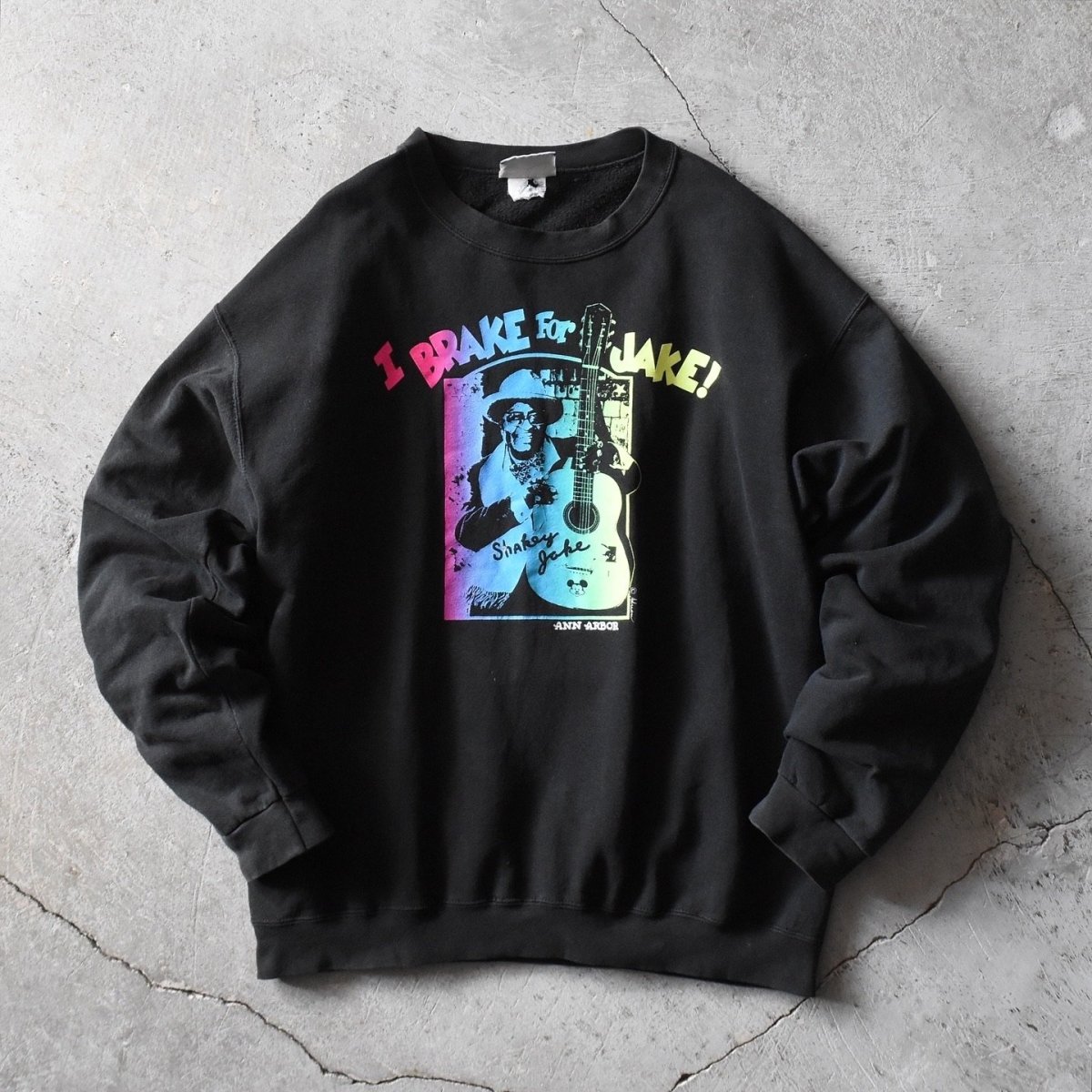 画像1: 1990s SHAKEY JAKE WOODS スウェット　 "MADE IN USA"　 表記L  (1)