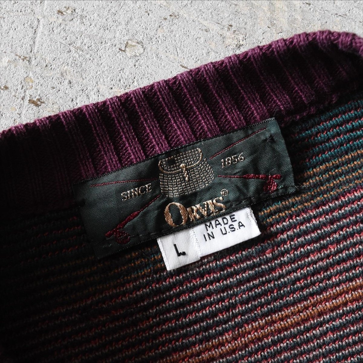画像2: 1990s ORVIS フィッシング柄コットンセーター　 "MADE IN USA"　 表記L  (2)
